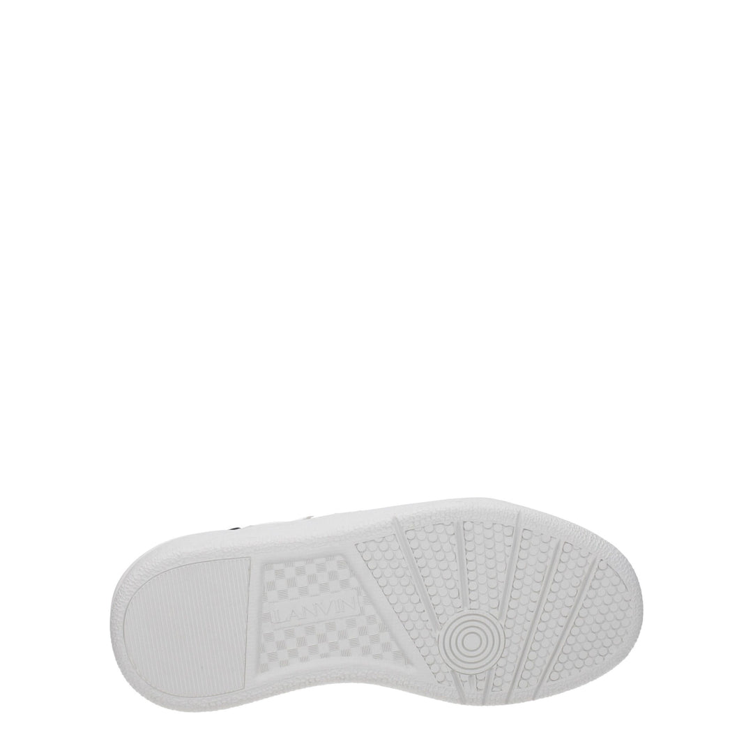 Lanvin Weiße Stoff-Low Tops