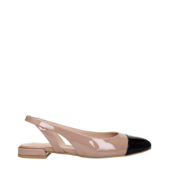 Stuart Weitzman Rosa Leder-Ballettflaschen
