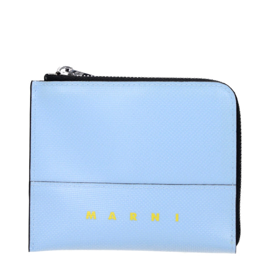 Marni Blaue Polyethylen-Brieftaschen