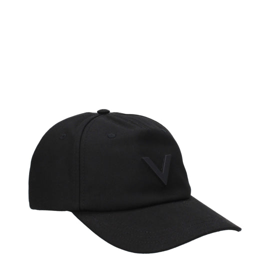 Valentino Garavani Schwarze Baumwollmützen (Baseballmütze)