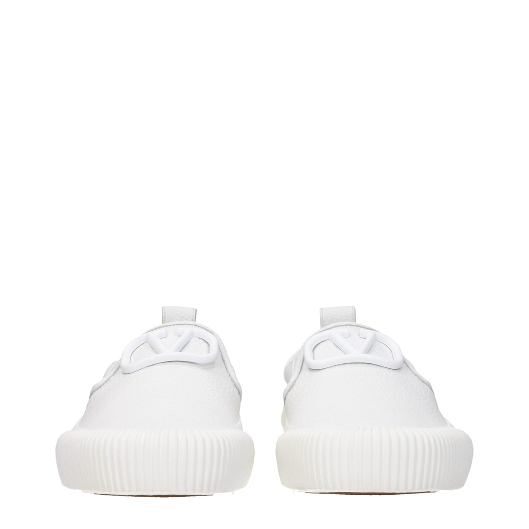 Valentino Garavani Weiße Leder Slipper