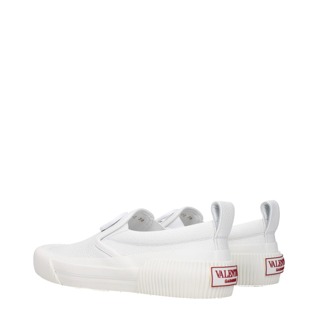 Valentino Garavani Weiße Leder Slipper