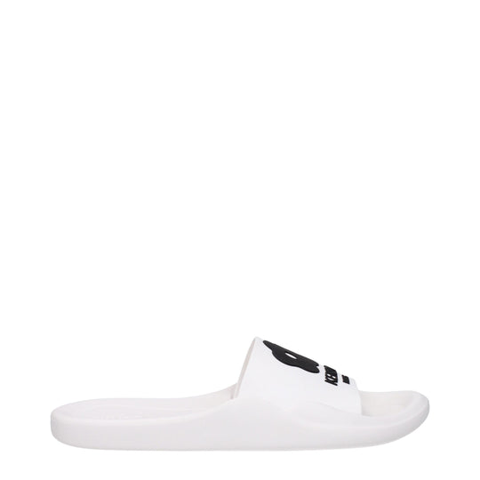 Kenzo Weiße Baumwollpantoffeln Sandalen