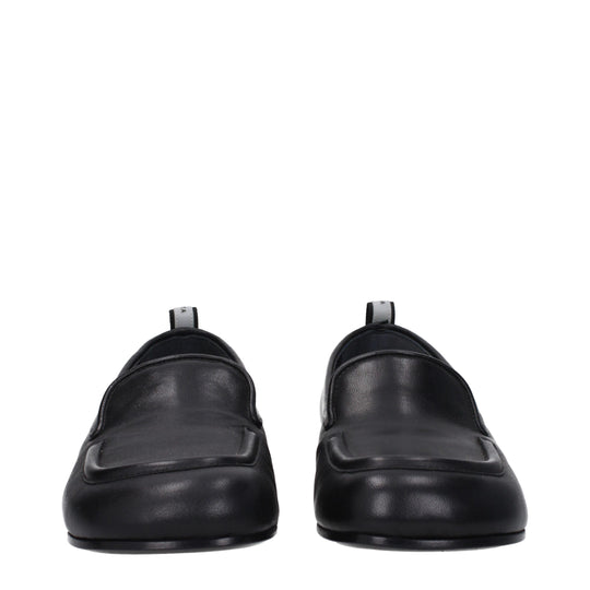 Premiata Schwarze Leder Slipper