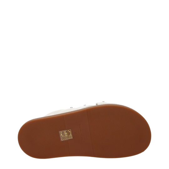 Fabiana Filippi Beige Leder Pantoffeln Sandalen