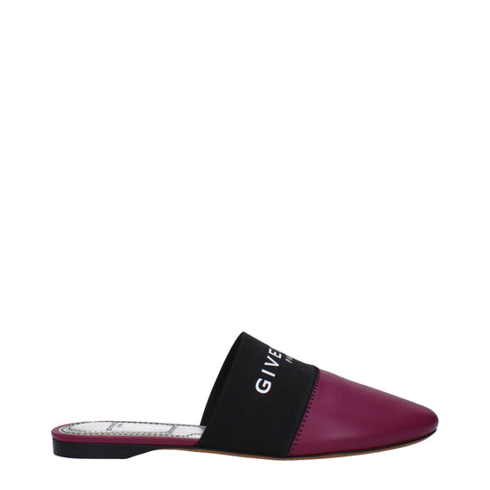 Givenchy Lila Leder Hausschuhe Sandalen