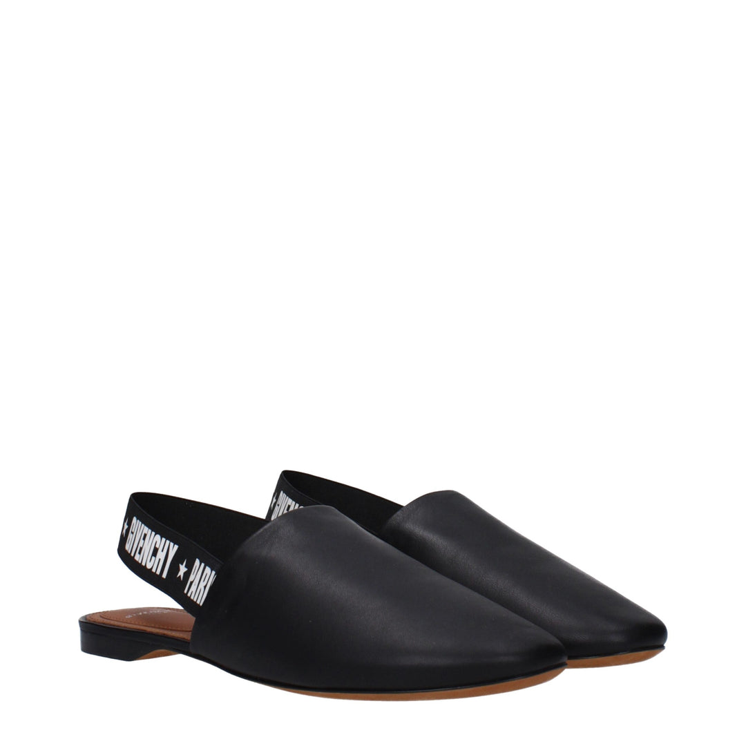 Givenchy Schwarze Lederrutschen