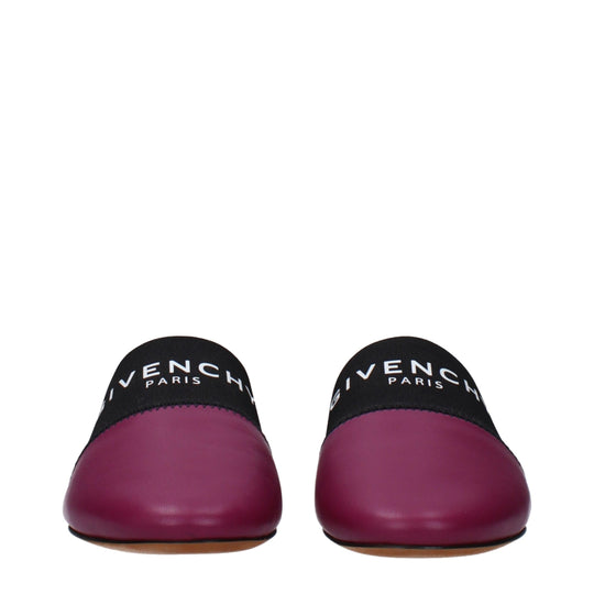 Givenchy Lila Leder Hausschuhe Sandalen