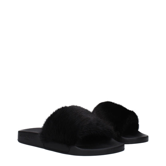 Givenchy Schwarz Baumwolle Hausschuhe Sandalen