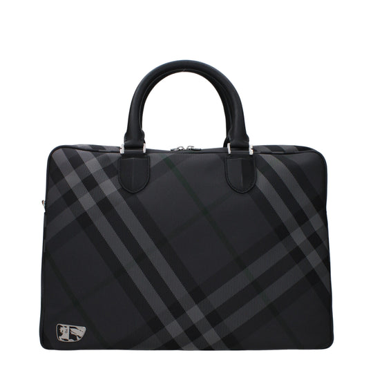 Burberry Graue Business- und Laptop-Taschen aus Stoff