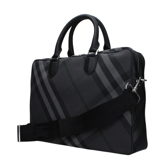 Burberry Graue Business- und Laptop-Taschen aus Stoff