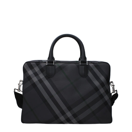 Burberry Graue Business- und Laptop-Taschen aus Stoff