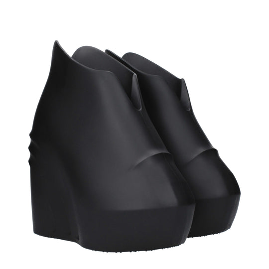 Givenchy Schwarze Keilsandalen aus Baumwolle