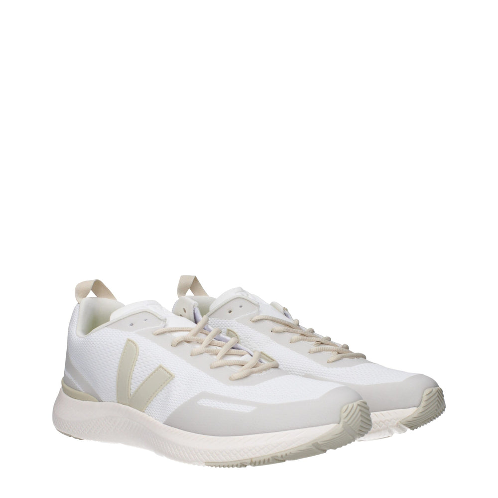 Veja Weißer Stoff Sportliche Turnschuhe