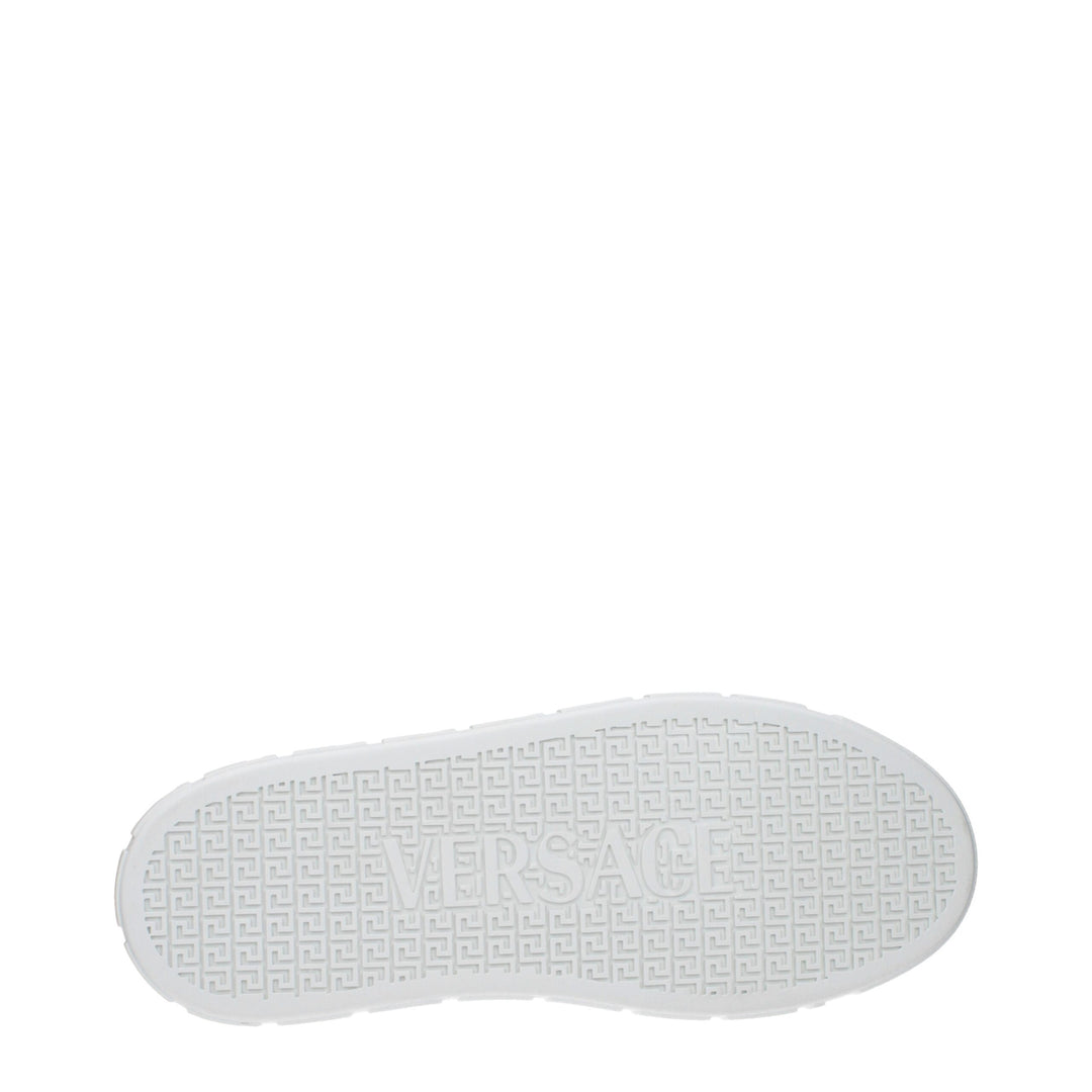 Versace Weiße Leder-Low Tops