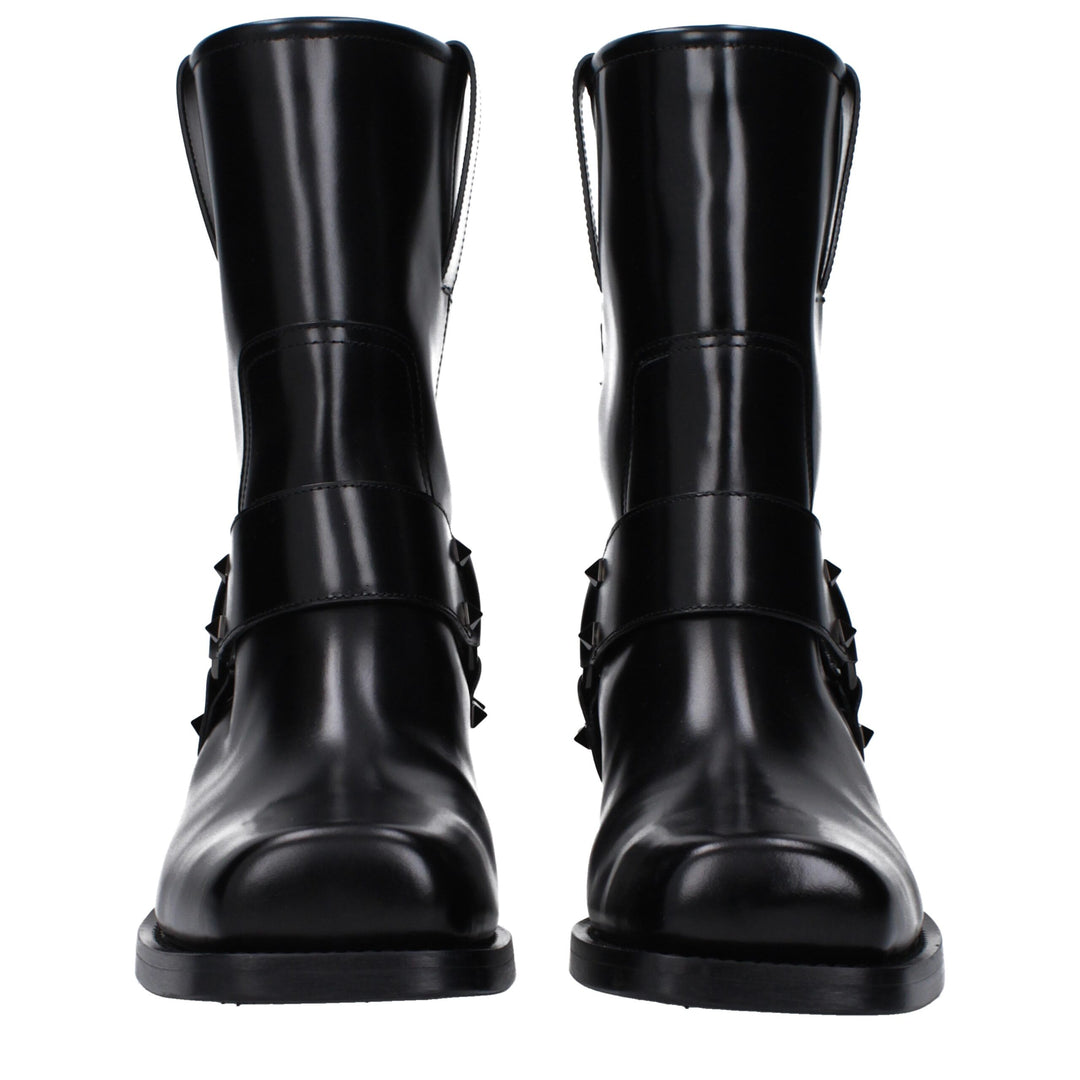 Valentino Garavani Schwarze Lederstiefeletten