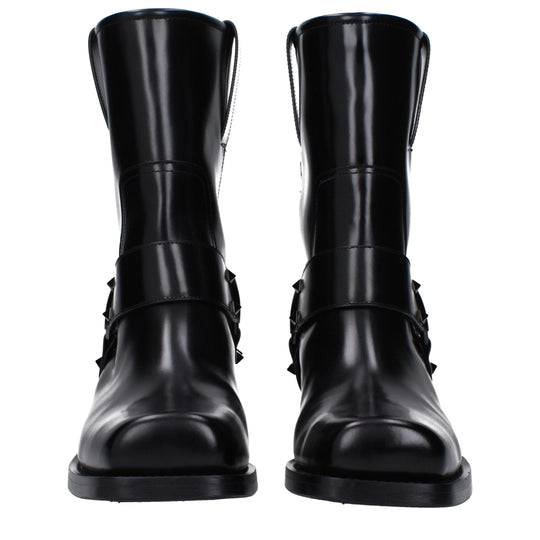 Valentino Garavani Schwarze Lederstiefeletten