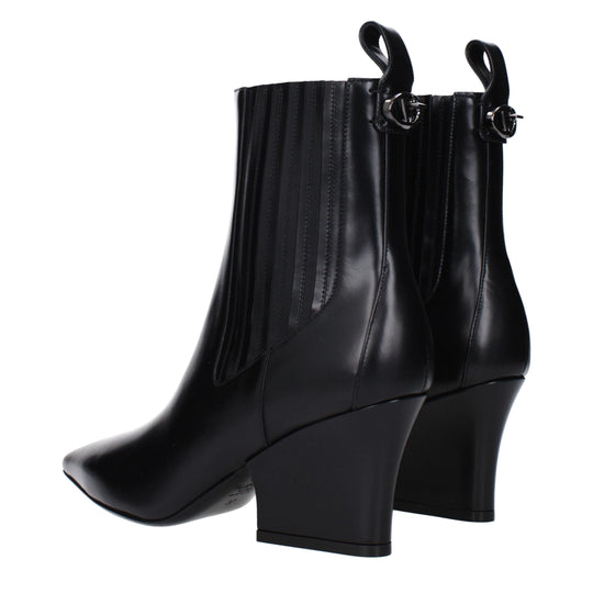 Valentino Garavani Schwarze Lederstiefeletten