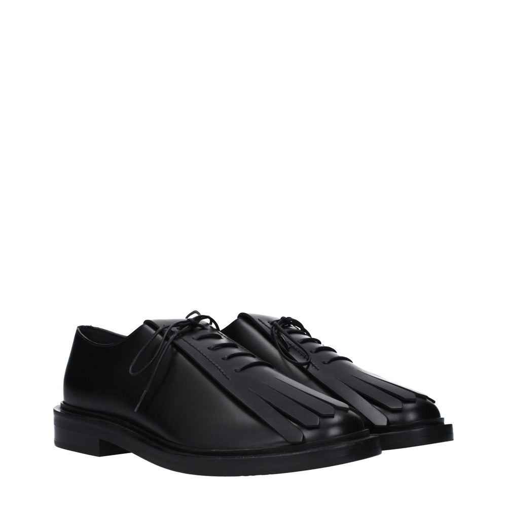 Max Mara Schwarze Leder Oxfords und Derbies