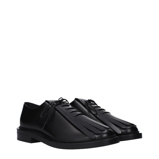 Max Mara Schwarze Leder Oxfords und Derbies