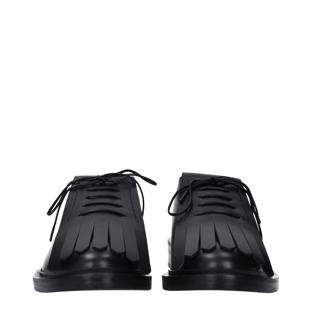 Max Mara Schwarze Leder Oxfords und Derbies