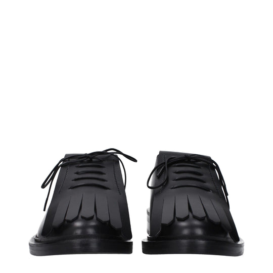Max Mara Schwarze Leder Oxfords und Derbies