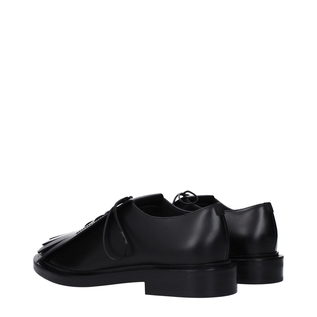 Max Mara Schwarze Leder Oxfords und Derbies