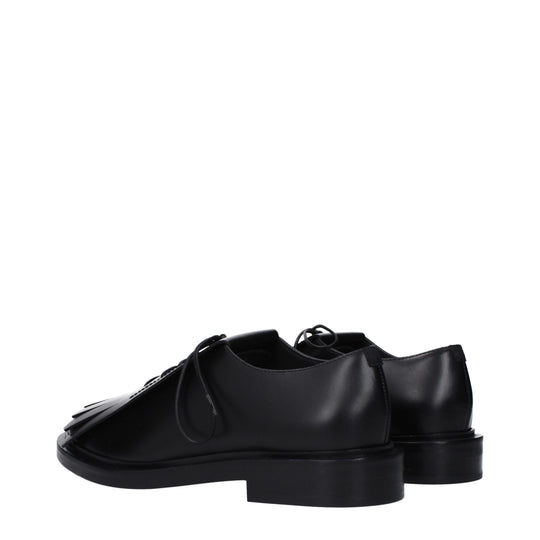 Max Mara Schwarze Leder Oxfords und Derbies