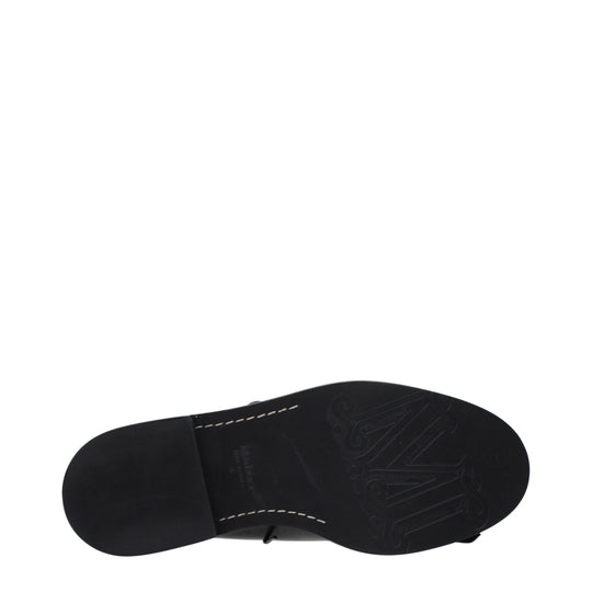 Max Mara Schwarze Leder Oxfords und Derbies