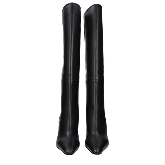 Jacquemus Schwarze Lederstiefel mit hohem Absatz