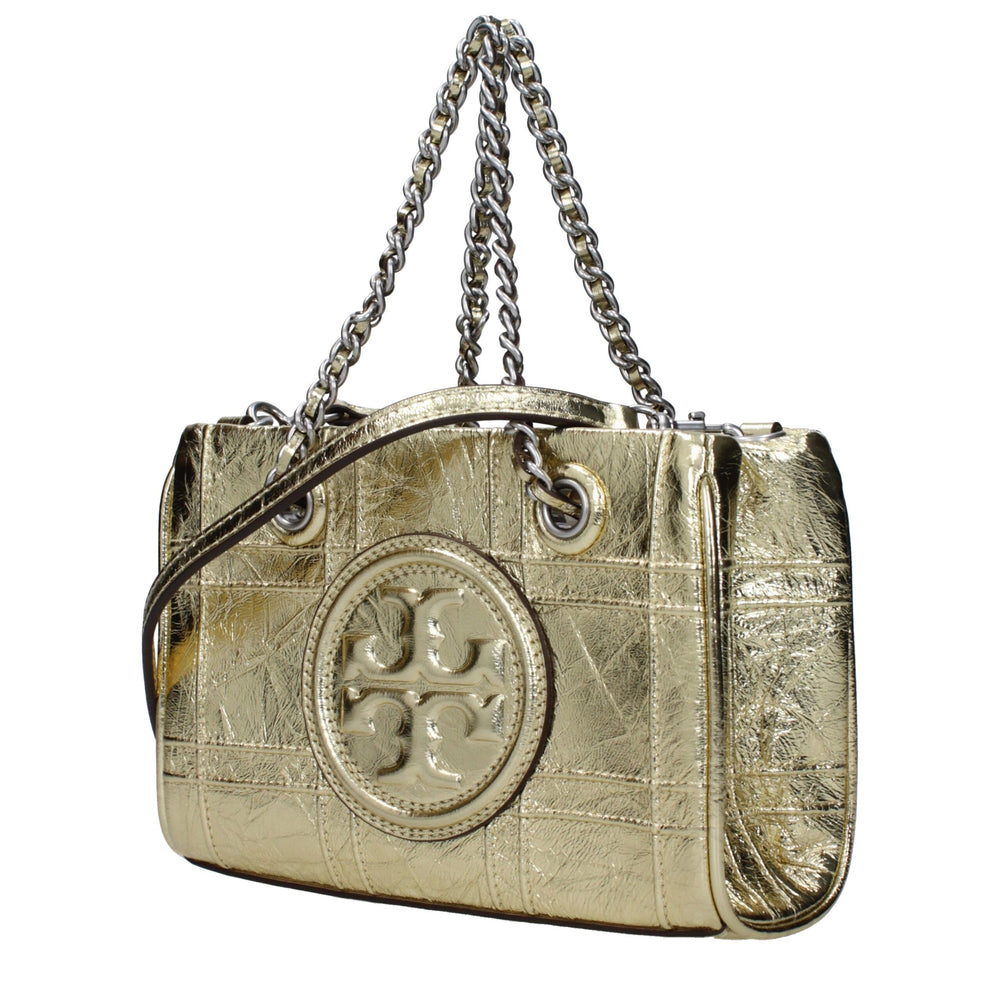 Tory Burch Goldene Lederhandtaschen