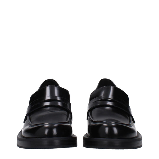 Stuart Weitzman Schwarze Leder Slipper