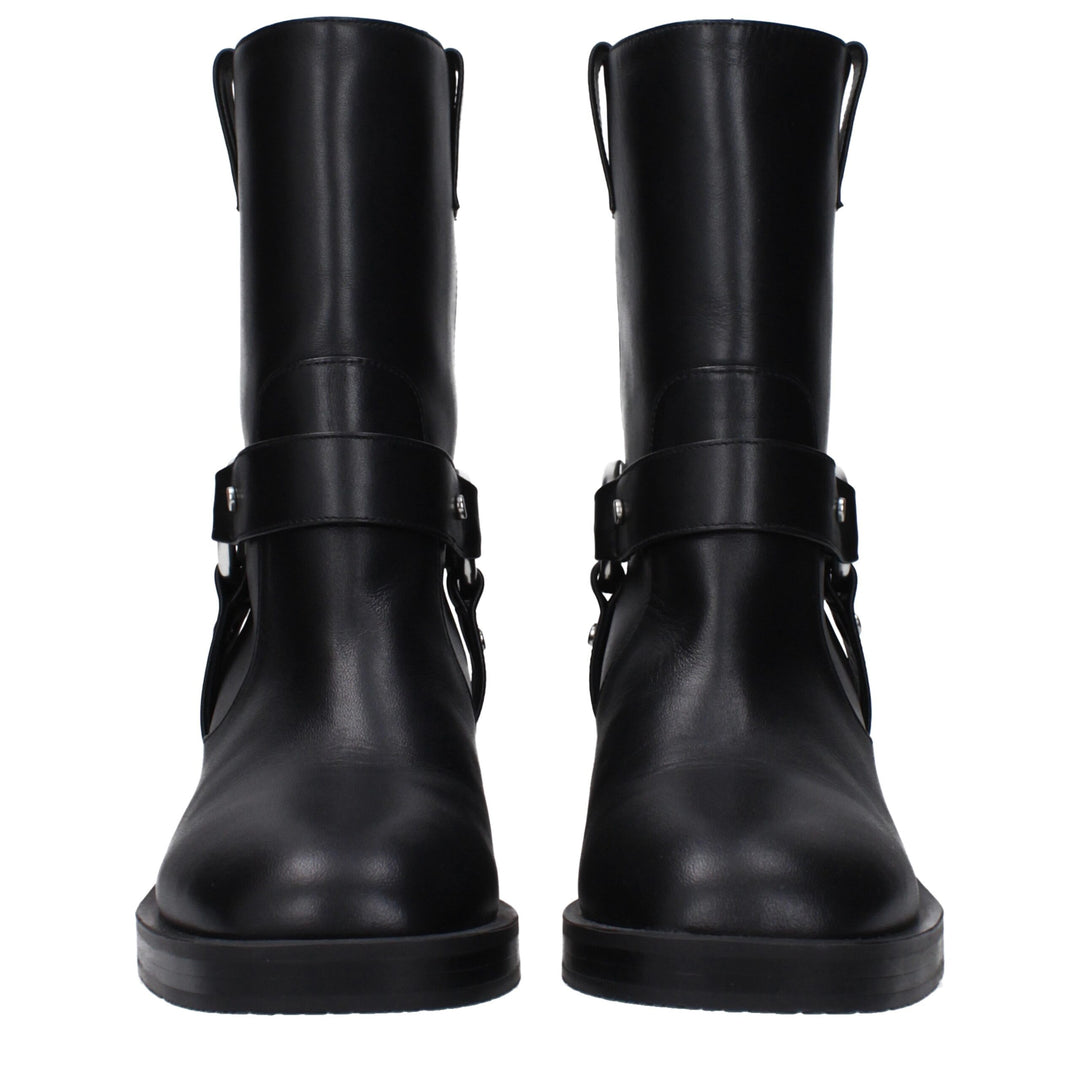 Stuart Weitzman Schwarze Lederstiefeletten