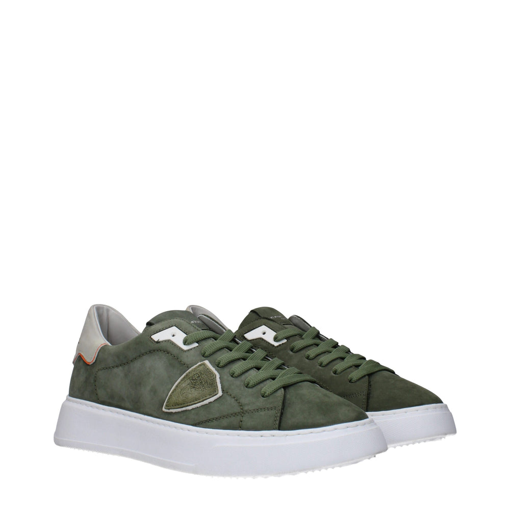 Philippe Model Grüne Leder-Low Tops