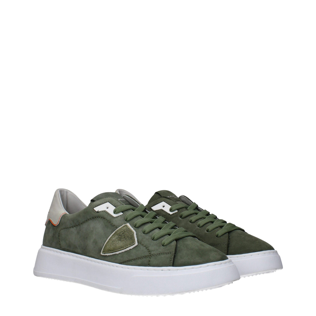 Philippe Model Grüne Leder-Low Tops