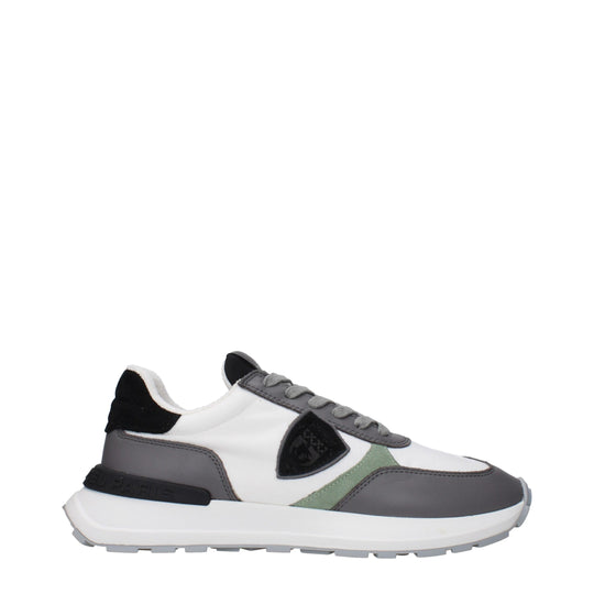 Philippe Model Weißer Stoff Sportliche Turnschuhe
