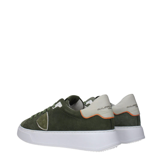 Philippe Model Grüne Leder-Low Tops