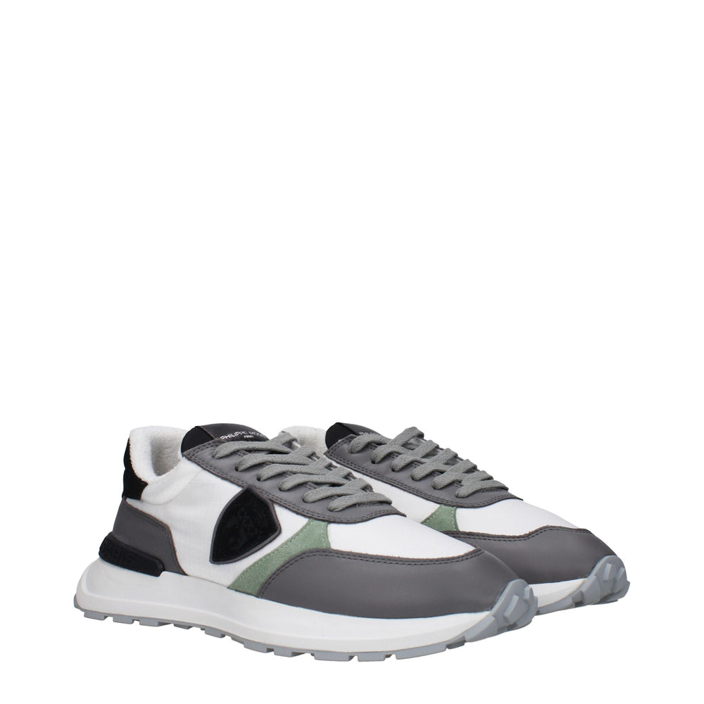 Philippe Model Weiße Stoff-Low Tops