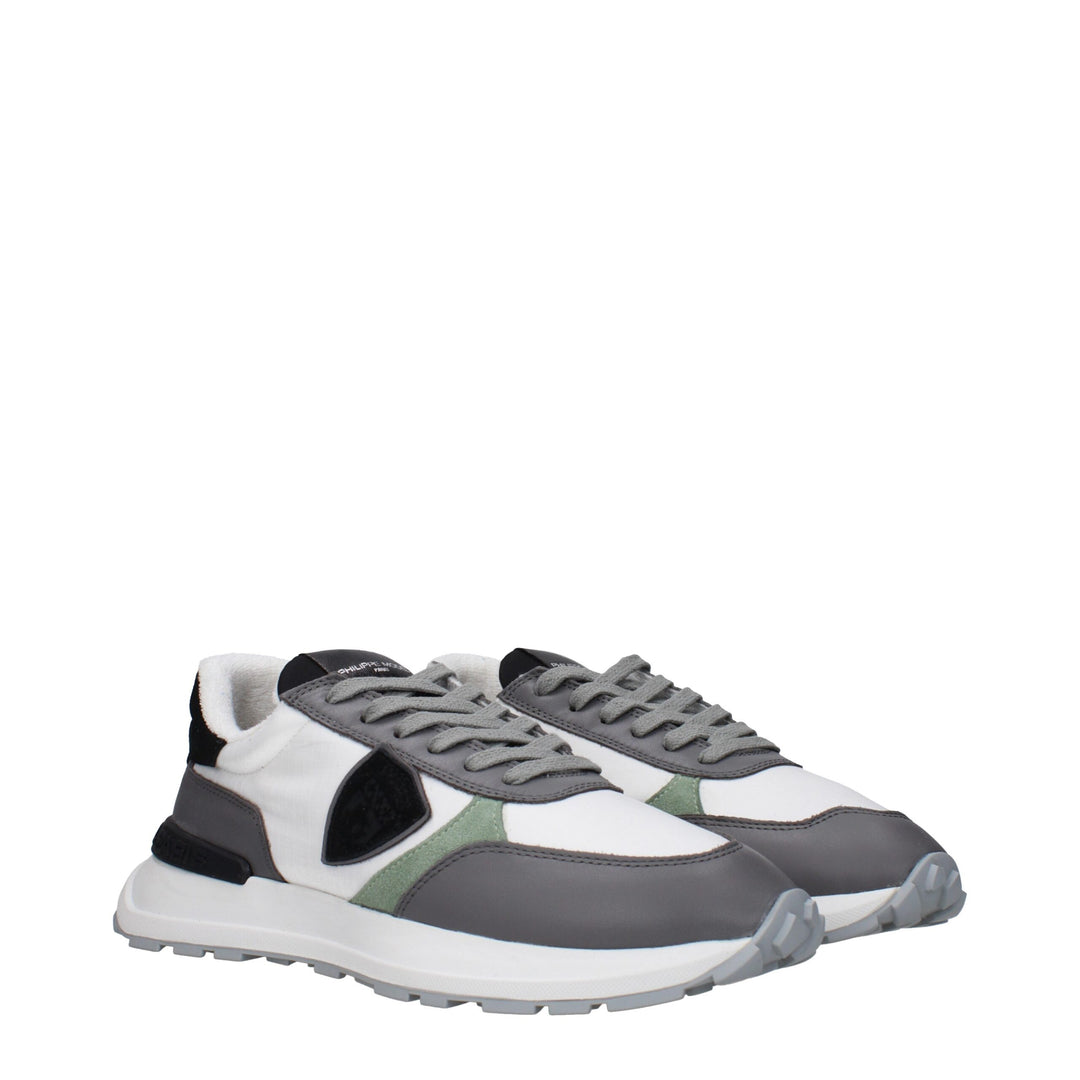 Philippe Model Weiße Stoff-Low Tops