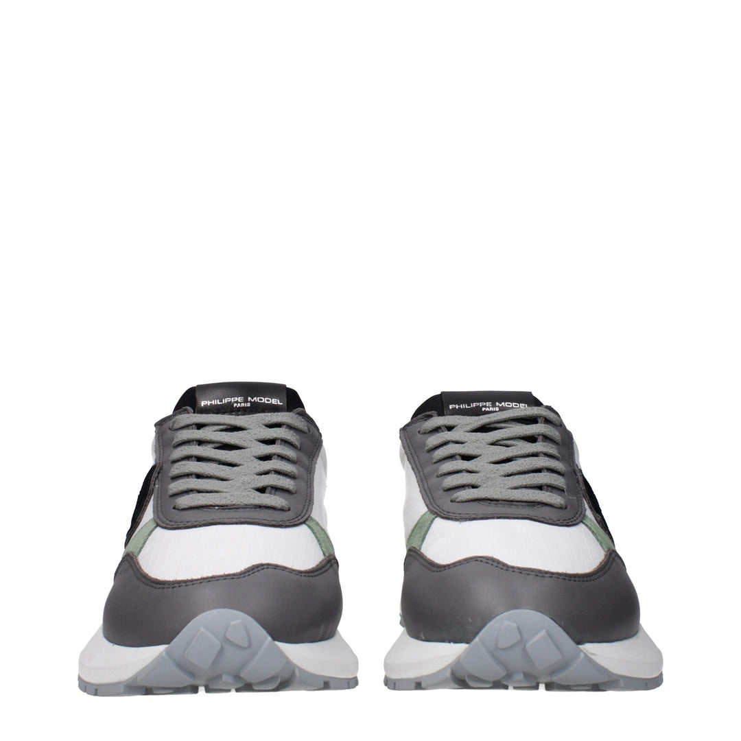 Philippe Model Weißer Stoff Sportliche Turnschuhe