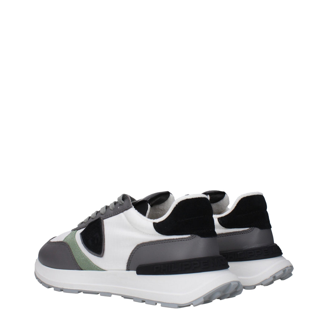 Philippe Model Weiße Stoff-Low Tops