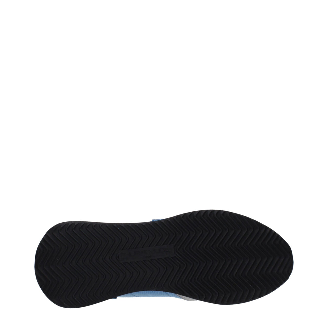 Philippe Model Blaue Stoff Low Tops