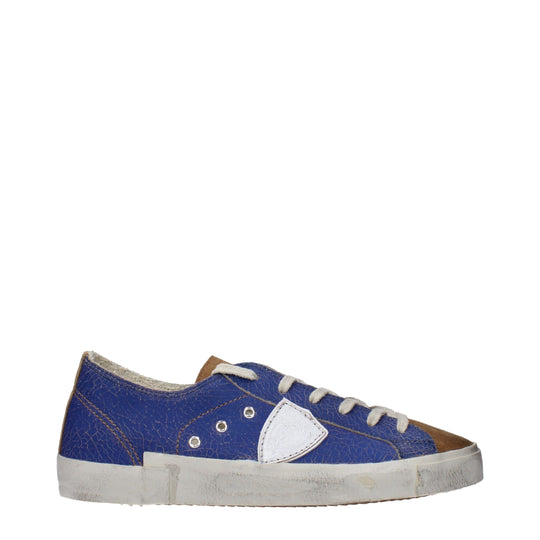 Philippe Model Blaue Leder-Low Tops