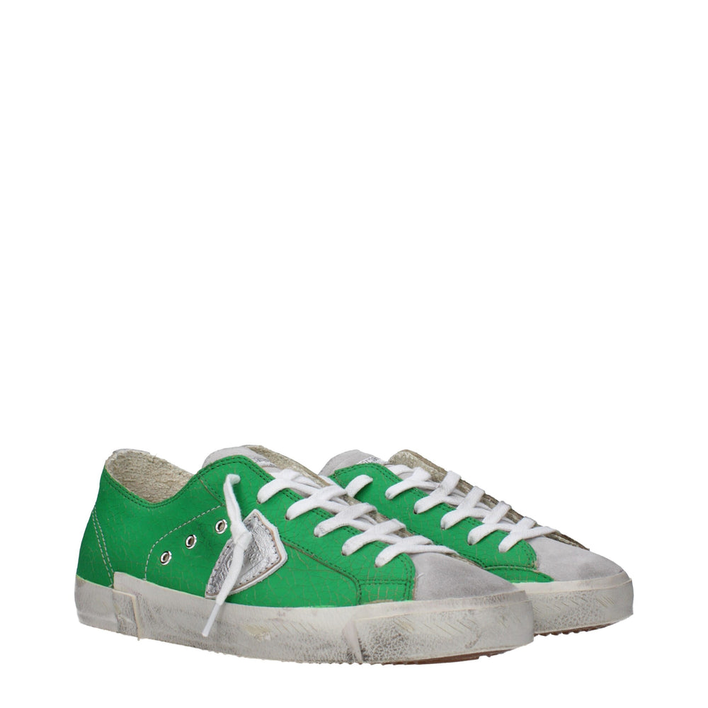 Philippe Model Grüne Leder-Low Tops