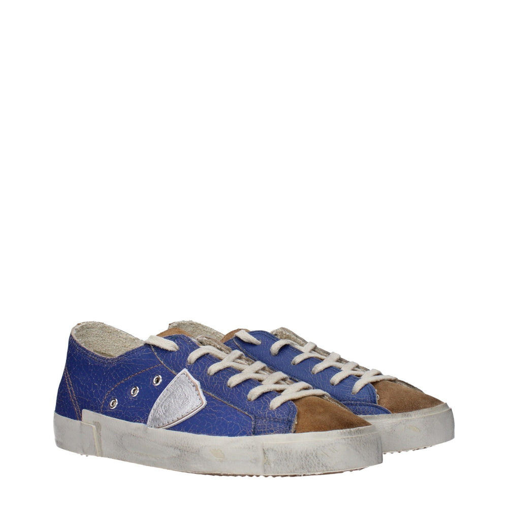 Philippe Model Blaue Leder-Low Tops