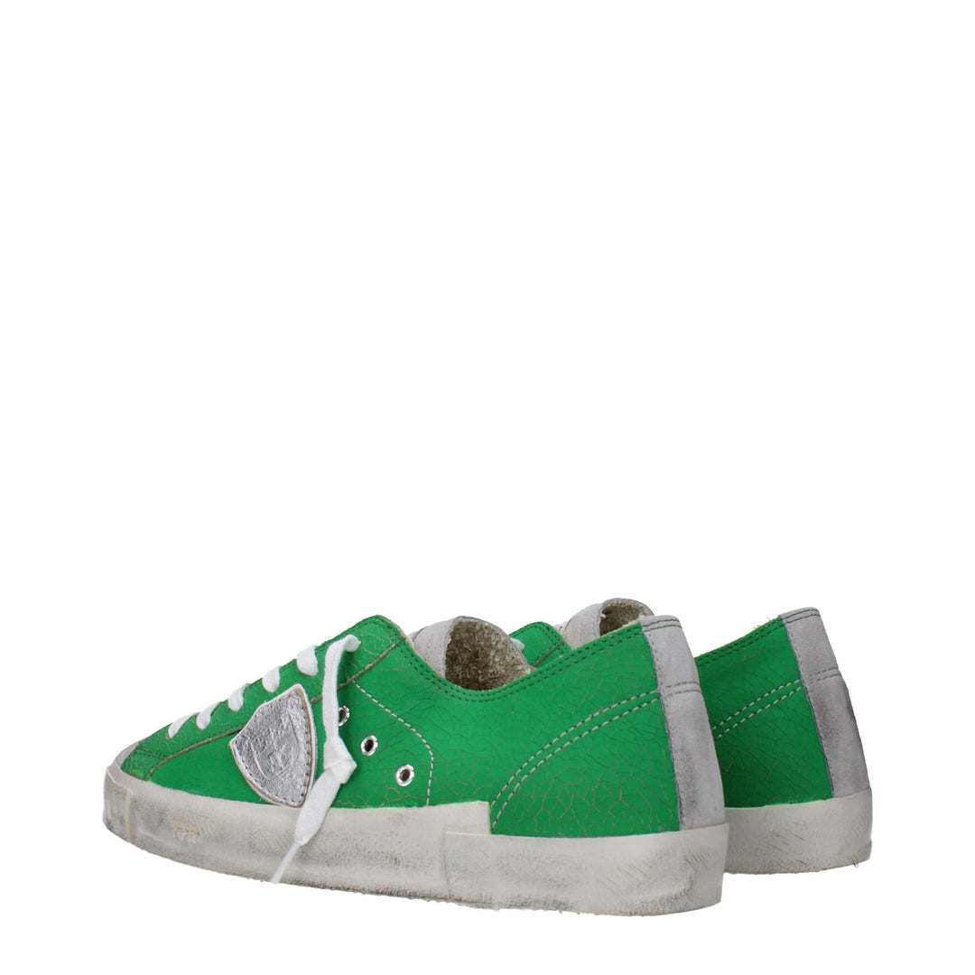 Philippe Model Grüne Leder-Low Tops