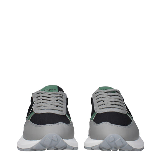 Philippe Model Schwarzer Stoff Sportliche Turnschuhe