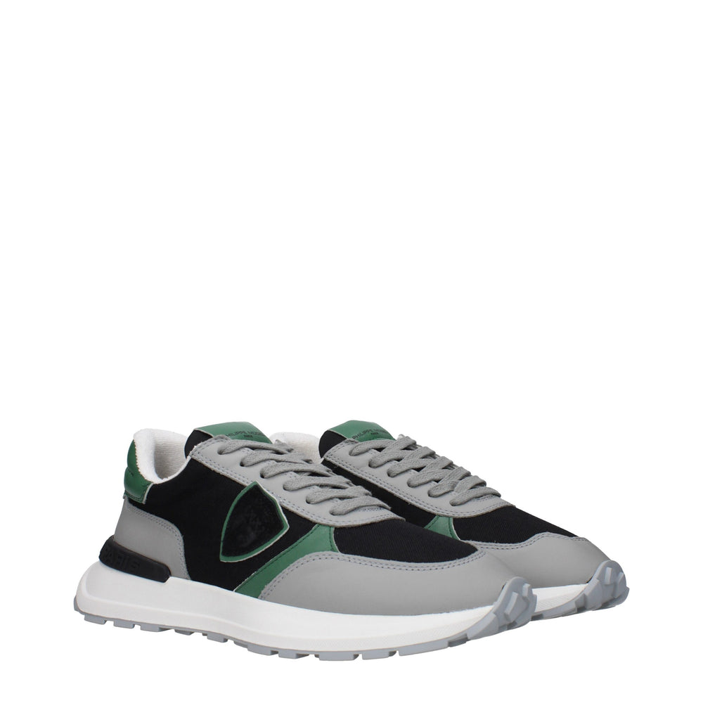 Philippe Model Schwarzer Stoff Sportliche Turnschuhe