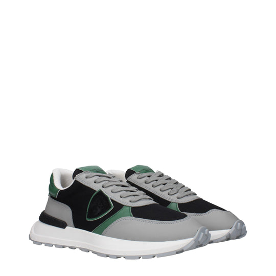 Philippe Model Schwarzer Stoff Sportliche Turnschuhe