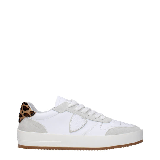 Philippe Model Weiße Leder-Low Tops